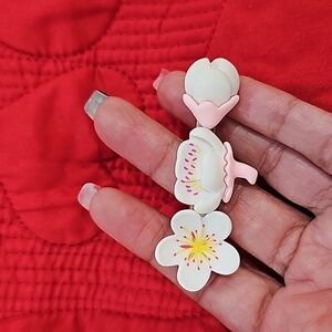 One sakura peach blossom hair clip